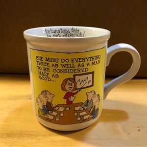 3/$20 Vintage Humorous “She Must Do Everything Twice as Well as a Man” Mug